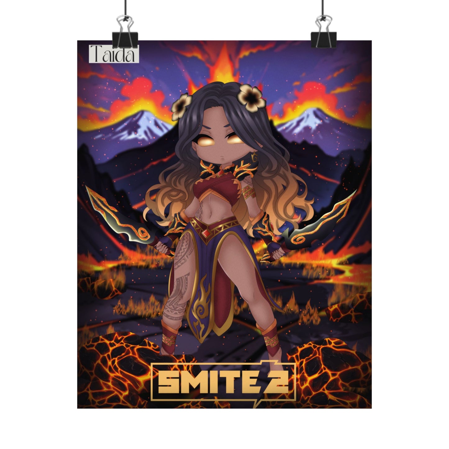 🔥 Chibi Pele Poster - Smite 2 🔥