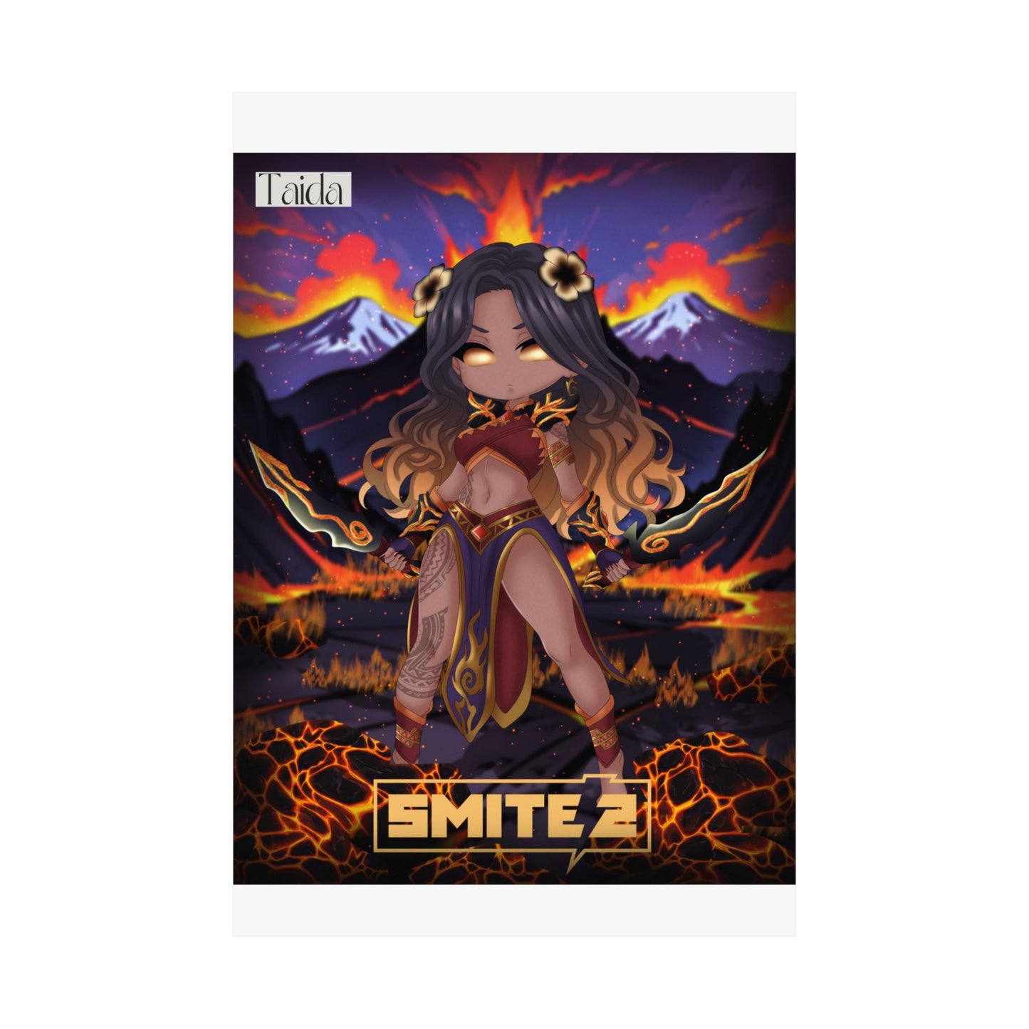 🔥 Chibi Pele Poster - Smite 2 🔥