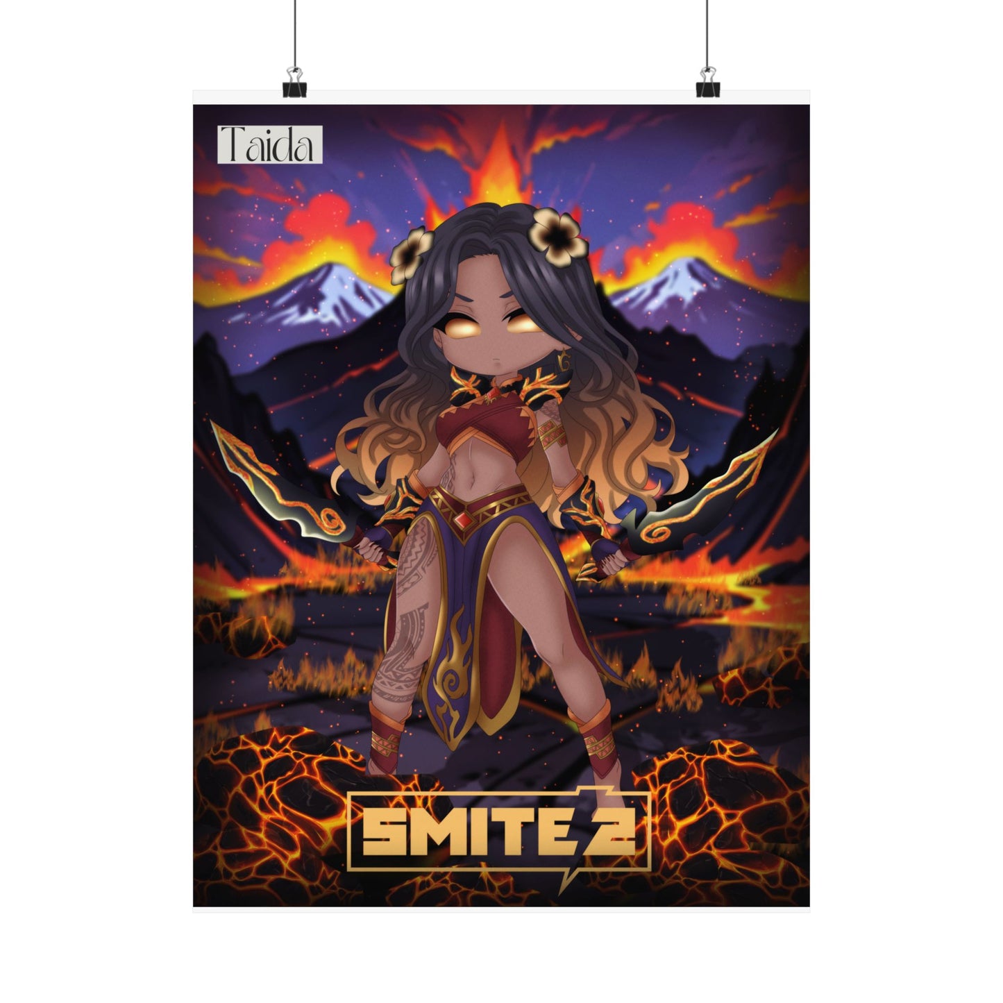 🔥 Chibi Pele Poster - Smite 2 🔥