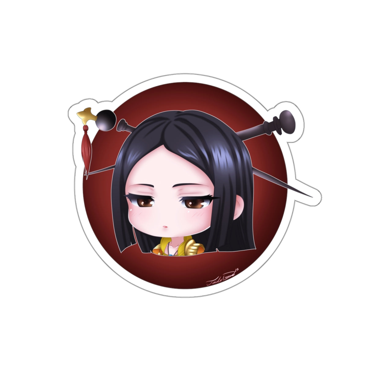🌞 Chibi Amaterasu Sticker – SMITE 2 ✨