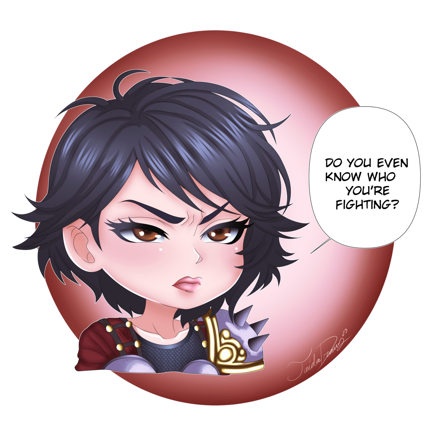 Smite 2 - Chibi Bellona Sticker – Cute. Fierce. Unstoppable.