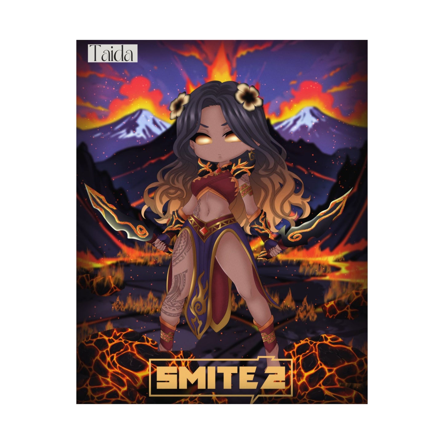 🔥 Chibi Pele Poster - Smite 2 🔥