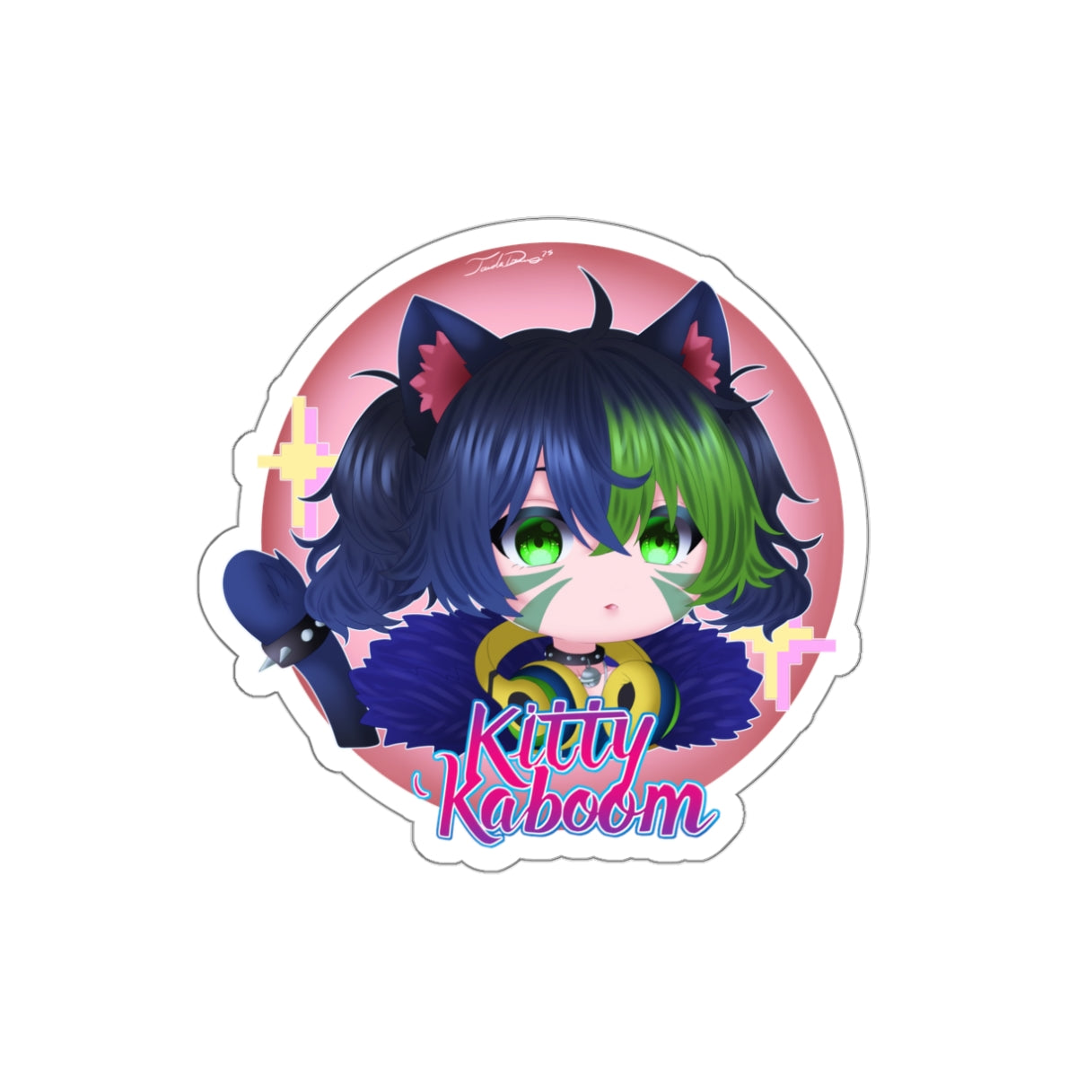 🐾 Chibi Kitty Kaboom Serqet Sticker – Smite 🧨