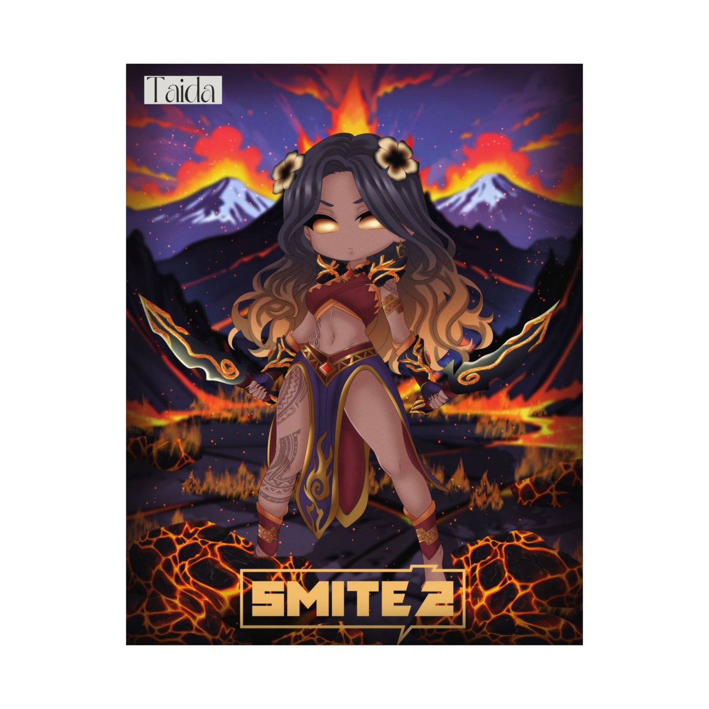 🔥 Chibi Pele Poster - Smite 2 🔥
