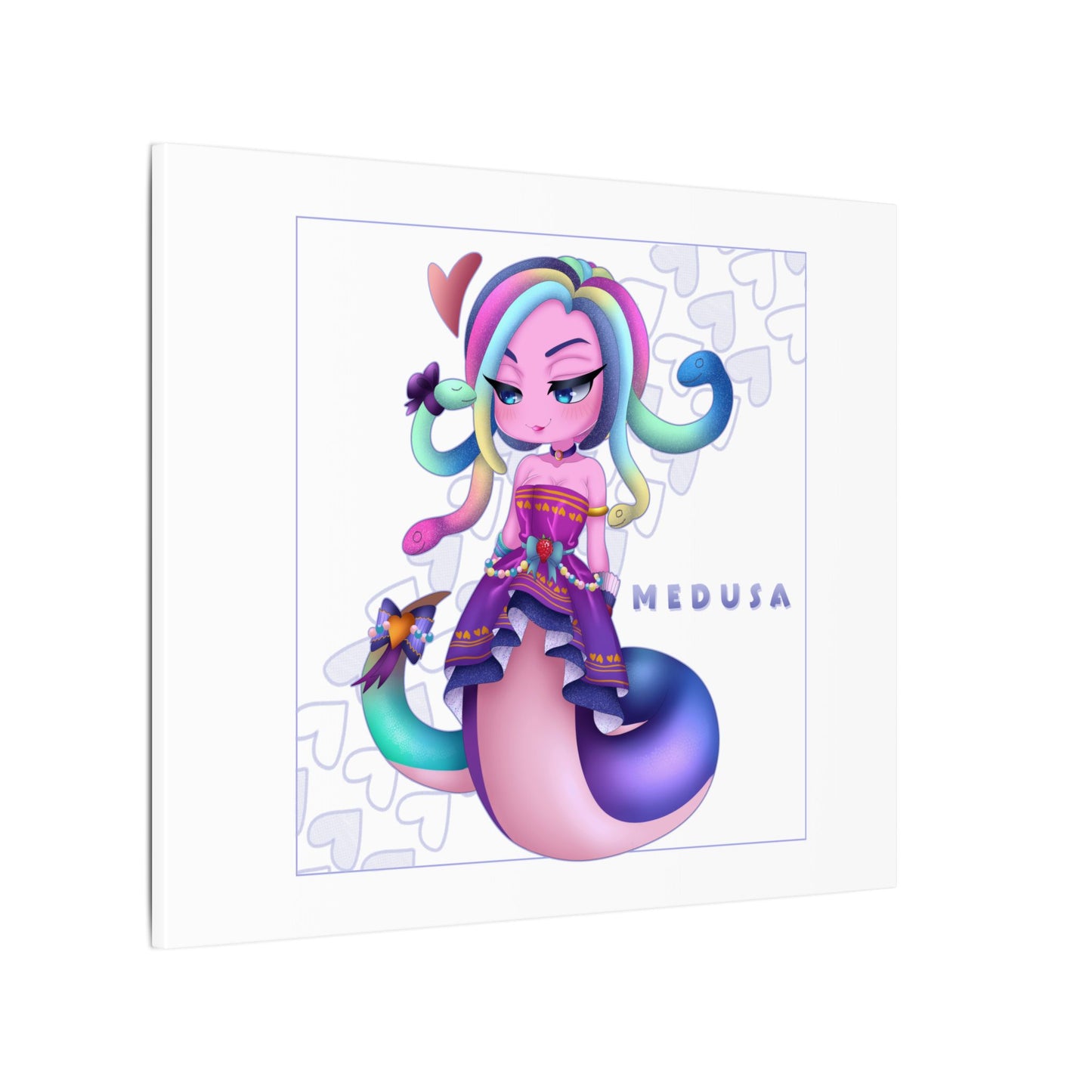 ✨ Chibi Gummy Worm Medusa – 24x20 Premium Canvas Wall Art ✨