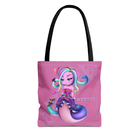 👜 Chibi Gummy Worm Medusa Tote Bag- SMITE👜