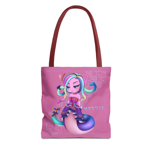 👜 Chibi Gummy Worm Medusa Tote Bag- SMITE👜