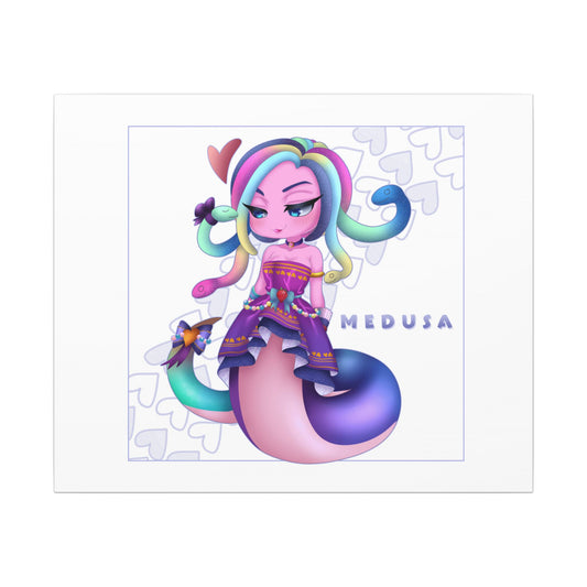 ✨ Chibi Gummy Worm Medusa – 24x20 Premium Canvas Wall Art ✨