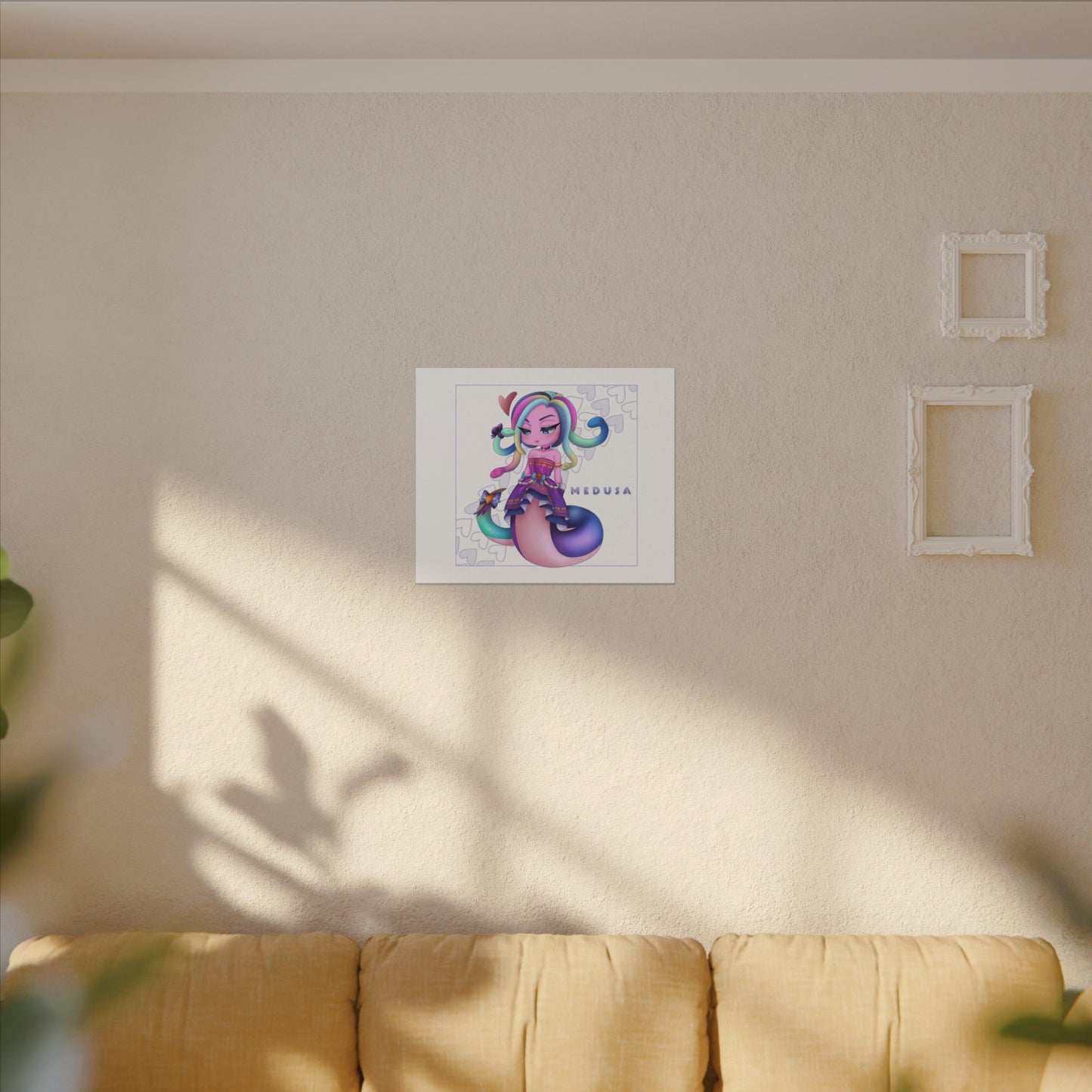 ✨ Chibi Gummy Worm Medusa – 24x20 Premium Canvas Wall Art ✨