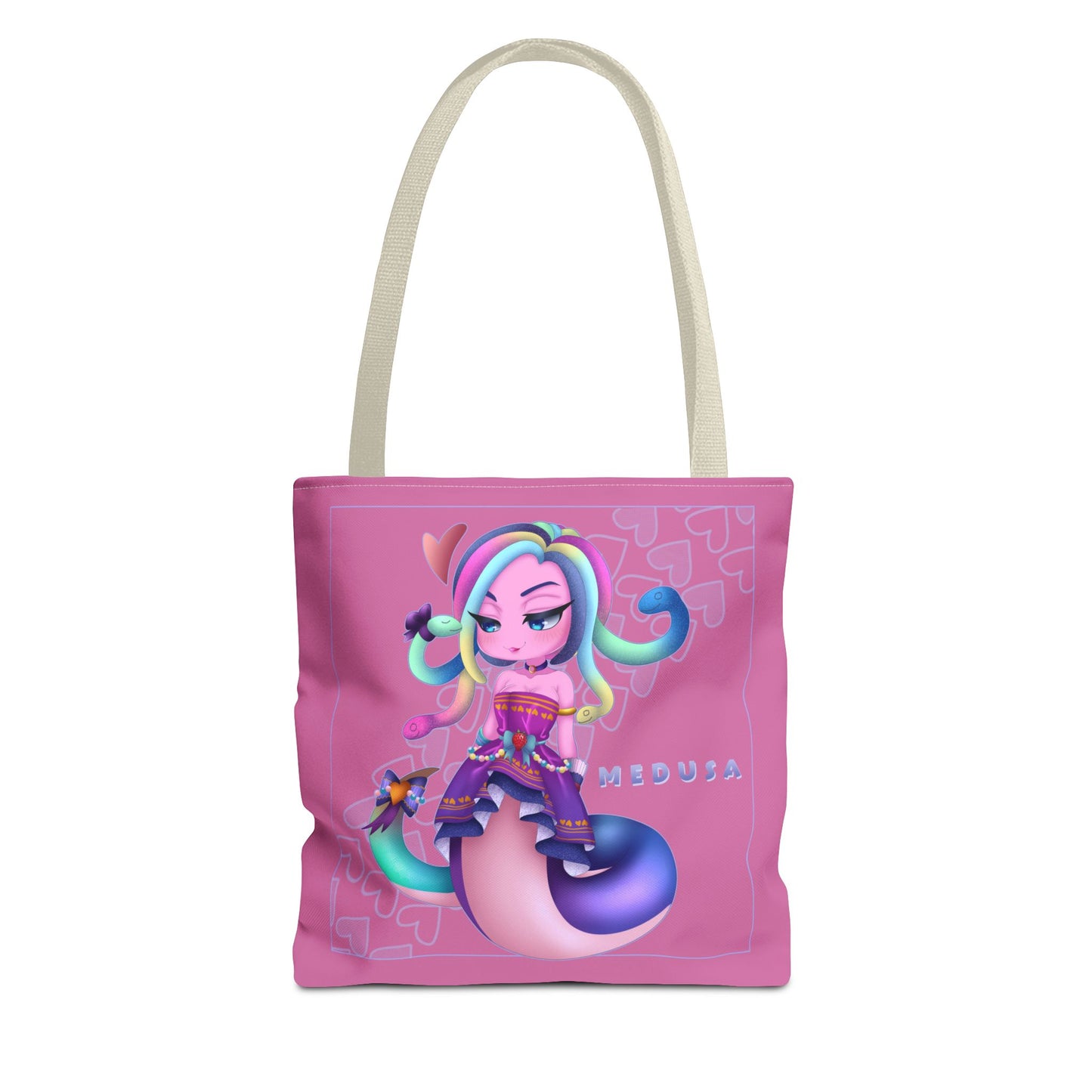 👜 Chibi Gummy Worm Medusa Tote Bag- SMITE👜
